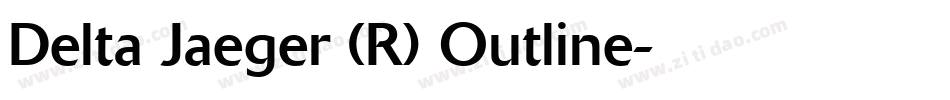 Delta Jaeger (R) Outline字体转换